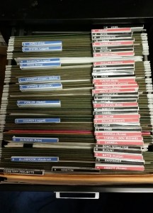 Father's line. Paternal on right, Maternal on left. Black ink are families that married into the family and are prominent in the history.